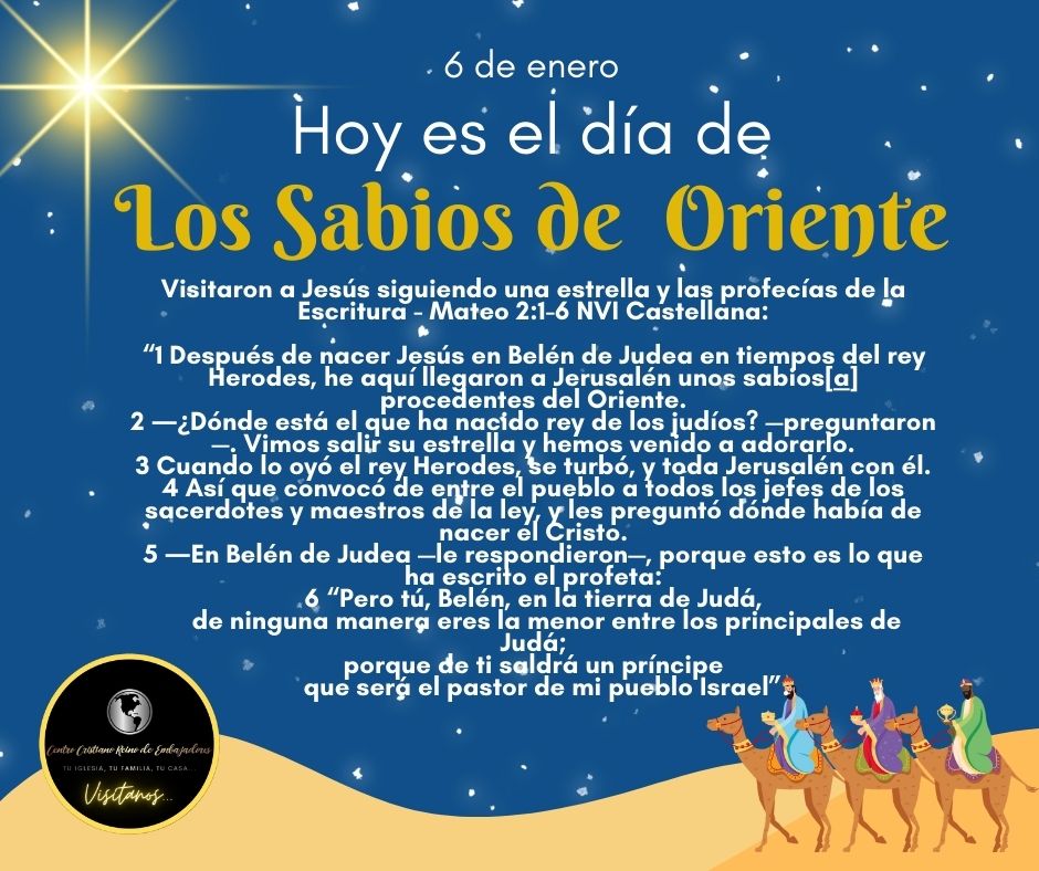 Oramos para que el mundo, nuestros amigos y familiares que no adoran a Jesús sigan la luz de las profecías bíblicas y sean sabios para venir a adorarle en Centro Cristiano Reino de Embajadores, casa del pan de Dios...