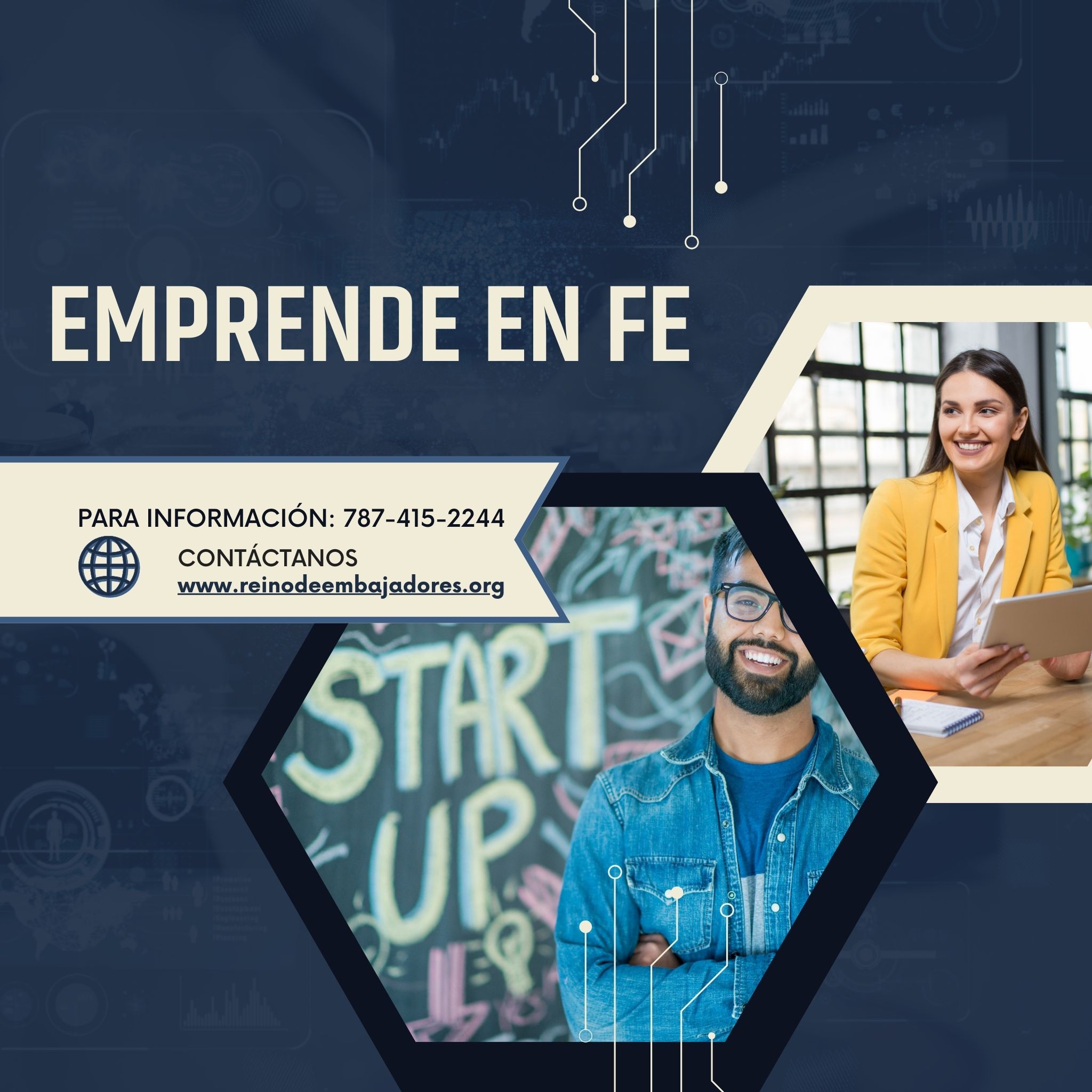 Un hombre y una mujer emprendedores atendiendo sus negocios y start ups. 
