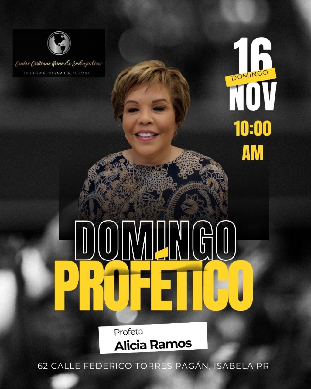 Domingo Profético con la Profeta Alicia Ramos — 16 de noviembre de&nbsp;2025
