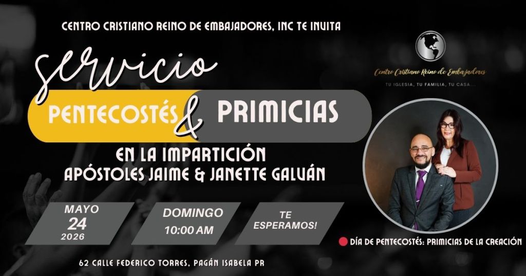pentecostes 2026 dia de primicias